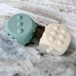 Soft Silicone Press Toy - Green and Cream